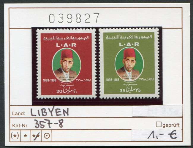 Libye 1972 - Michel 357-358 - ** neuf mnh - 