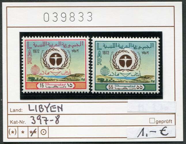 Libye 1972 - Michel 397-398 - ** neuf mnh - 