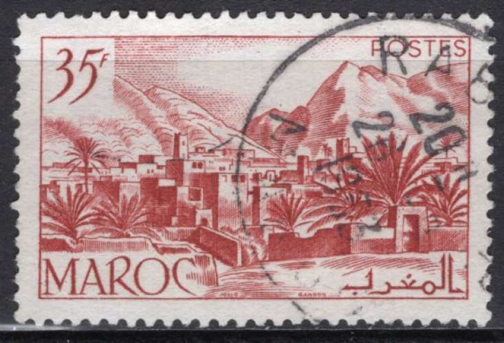 MAROC 1950 LA VALLEE DU TODRA  OBLITERE