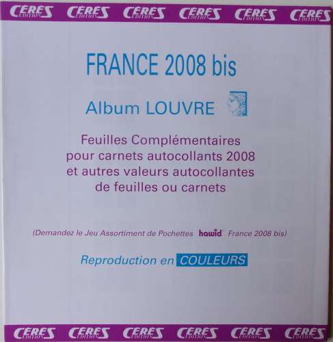 CERES - Jeu FRANCE LOUVRE (Standard) 2008 Bis (Sans Pochettes)