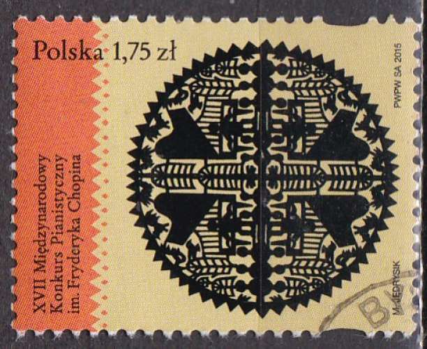 POLOGNE N° 4442 de 2015 avec oblitération postale 