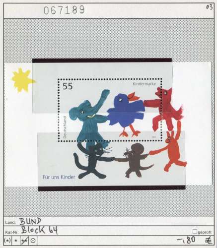 RFA 2003 - Allemagne 2003 - Michel Block 64 - ** mnh neuf 