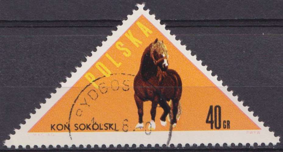 Pologne 1963 Y&T 1314 oblitéré - Cheval, chevaux 