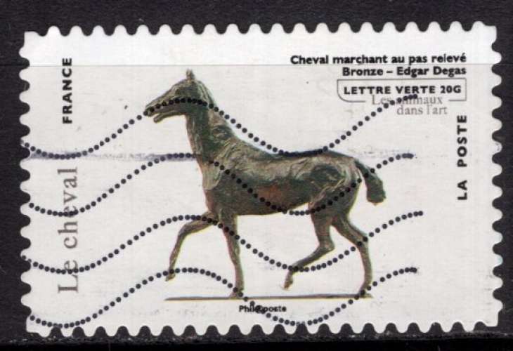 FRANCE  AUTOADHESIF 2013 CHEVAL DE BRONZE  OBLITERE