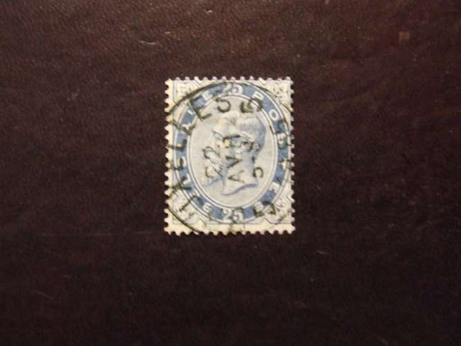 BELGIO 1883 LEOPOLDO II 25 c USATO  