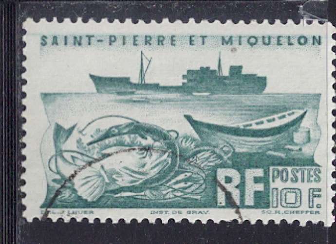 St Pierre & Miquelon - Y&T n° 340 - Oblitéré / Used - 1947