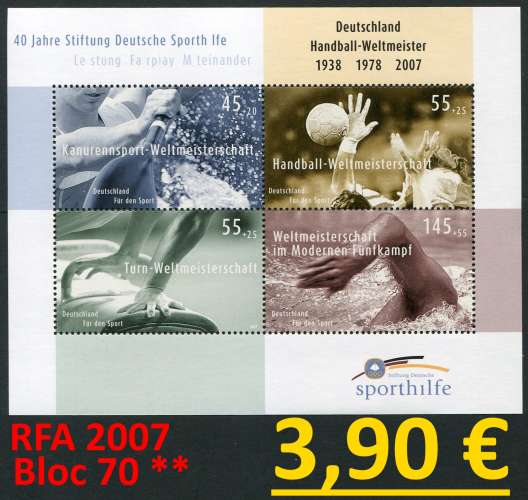 RFA 2007 - Allemagne 2007 - Michel Block 70 - ** mnh neuf 