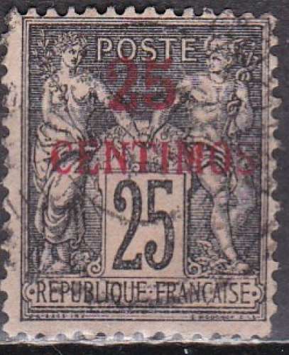 MAROC Bureaux Français N° 5 de 1891 oblitéré