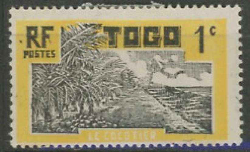 TOGO neuf * N° 124  -  trace de charnière