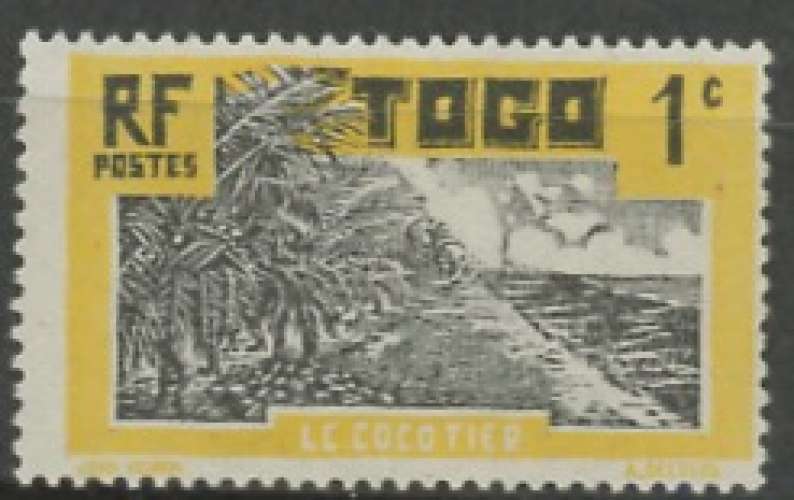 TOGO neuf * N° 124  -  trace de charnière