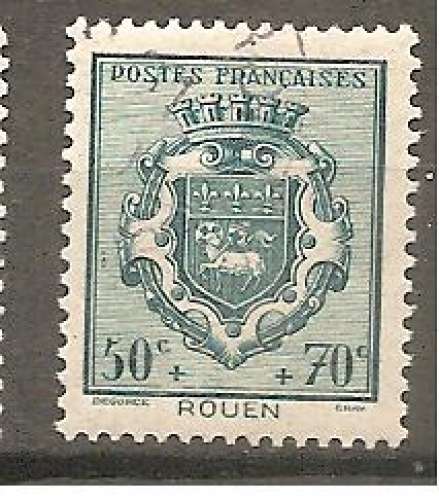 FRANCE  Y T N ° 528 oblitérée   Armoirie  ROUEN