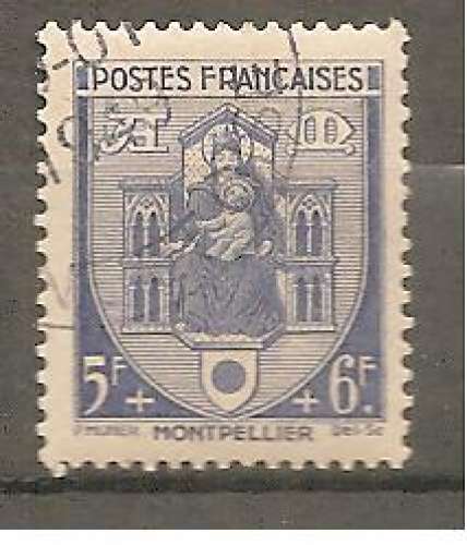 FRANCE  Y T N ° 536 oblitérée   Armoirie MONTPELLIER