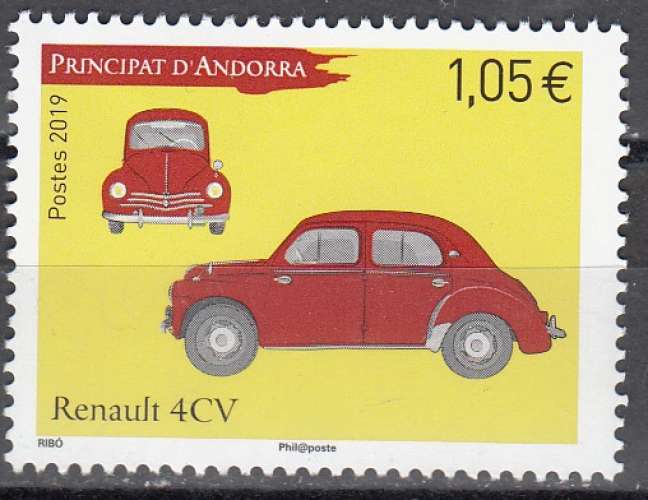 Andorre Français 2019 Renault 4CV Neuf **