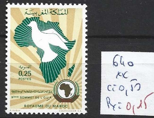 MAROC 640 ** côte 0.50 € 