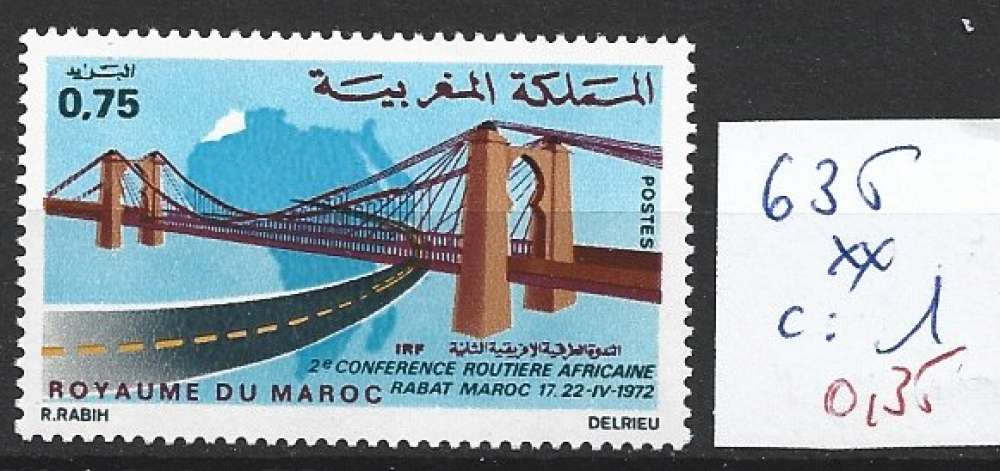 MAROC 635 ** côte 1 € 