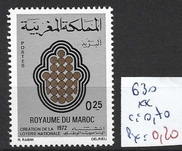 MAROC 630 ** côte 0.70 € 