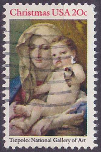 Timbre oblitéré n° 1456(Yvert) États-Unis 1982 - Noël, Tiepolo