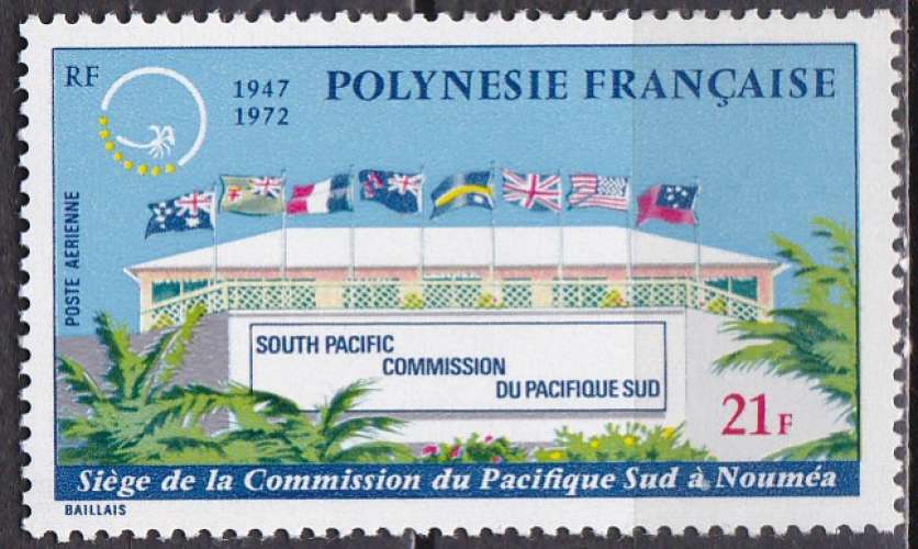 POLYNESIE PA N° 62 de 1972 neuf* cotée 17€