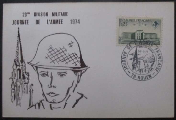 FRANCE carte journée de l'armée 1974