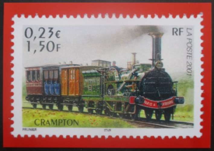 FRANCE carte pré-timbrée Locomotive