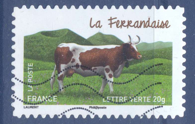 YT 964 autocollant - vache ferrandaise