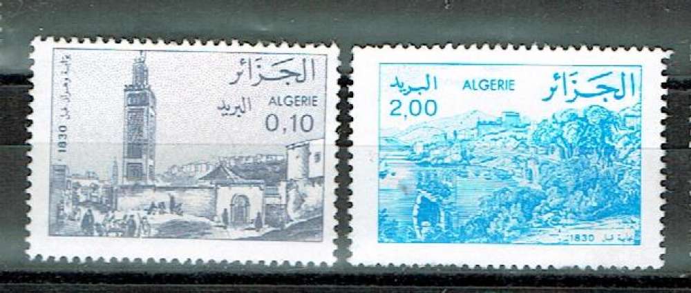 ALGÉRIE 1984 - YT 801 803a PETIT CADRE (*) NEUFS SANS GOMME.