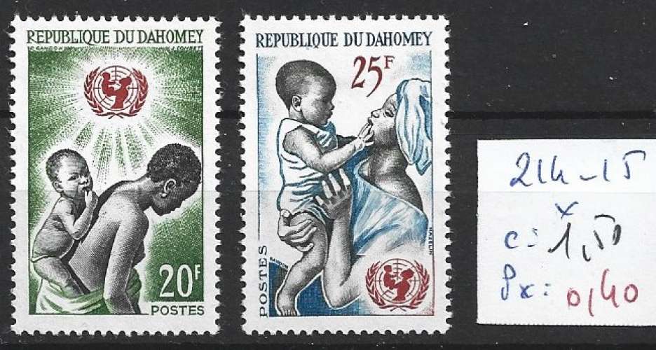 DAHOMEY 214-215 * côte 1.50 €