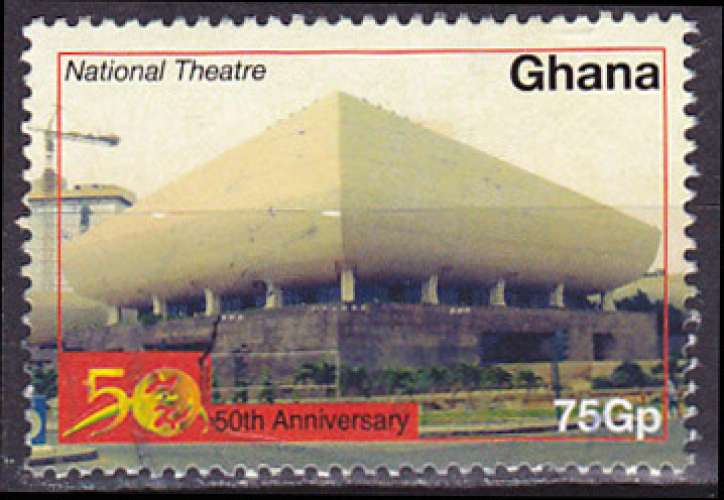 Timbre oblitéré n° 3298(Yvert) Ghana 2007 - Théâtre National