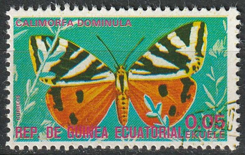 Timbre oblitéré n° 736(Michel) Guinée Equatoriale 1975 - Papillon