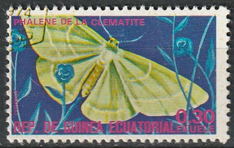 Timbre oblitéré n° 741(Michel) Guinée Equatoriale 1975 - Papillon