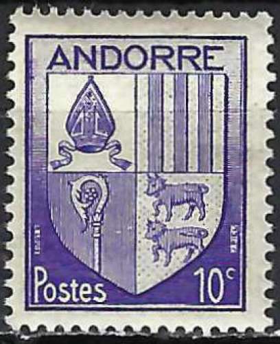 Andorre Français - 1944-46 - Y & T n° 93 - MH