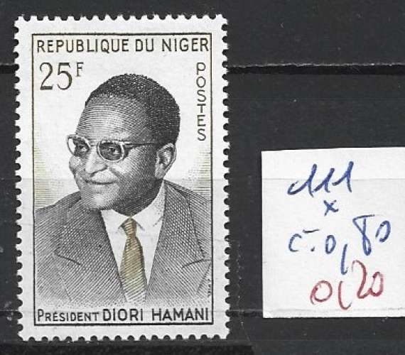 NIGER 111 * côte 0.80 €