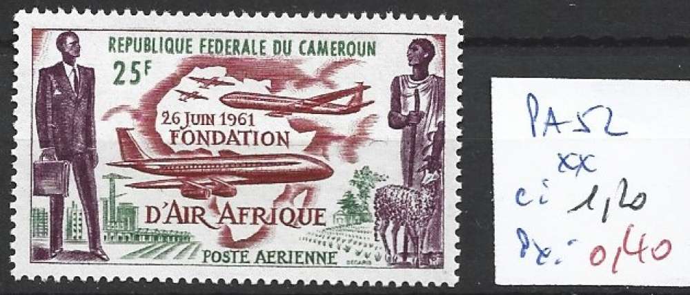 CAMEROUN PA 52 ** côte 1.20 €