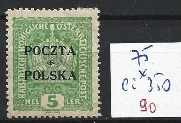 POLOGNE 75 * côte 350 €