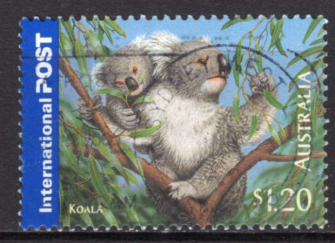 AUSTRALIE  2005  ANIMAUX KOALA  AVEC JEUNES  OBLITERE