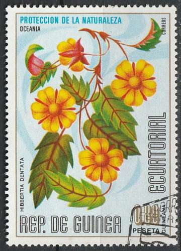 Timbre oblitéré n° 920(Michel) Guinée Equatoriale 1976 - Fleurs