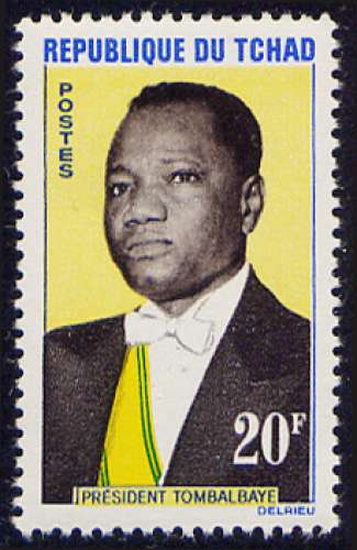 Timbre neuf ** n° 84(Yvert) Tchad 1963 - Président François Tombalbaye