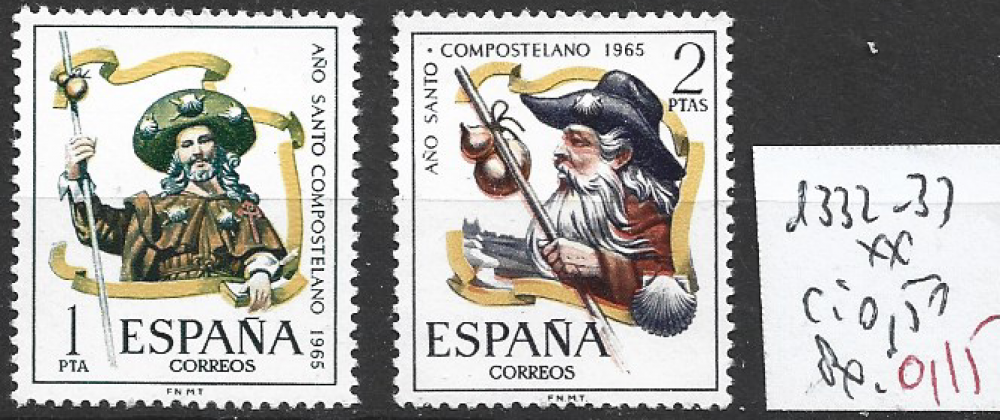 ESPAGNE 1332-1333 ** côte 0.50 €