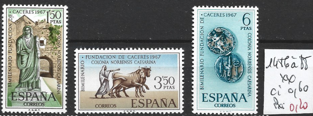 ESPAGNE 1486 à 1488 ** côte 0.60 €