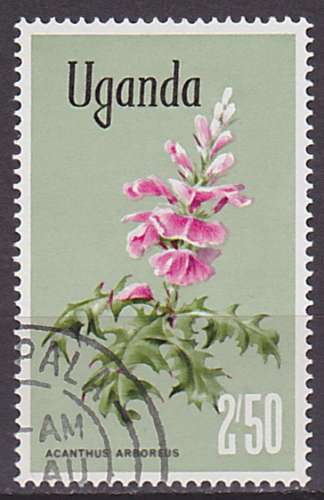 Timbre oblitéré n° 93(Yvert) Ouganda 1969 - Fleurs