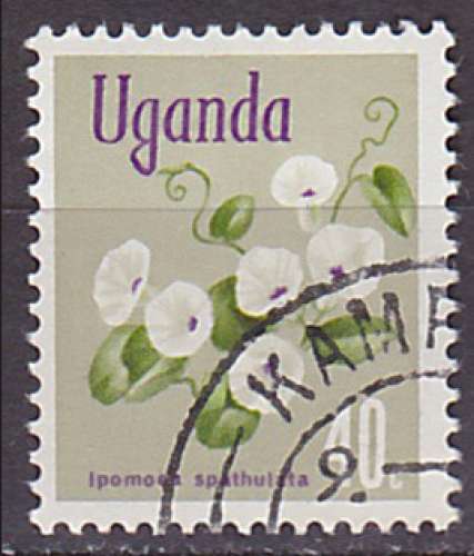 Timbre oblitéré n° 87(Yvert) Ouganda 1969 - Fleurs