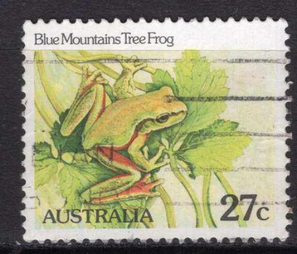 AUSTRALIE 1982 ANIMAUX LA GRENOUILLE DES ARBRES  OBLITERE