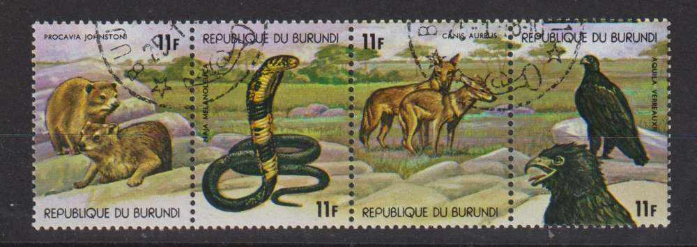 BURUNDI  Y T N °721 a 724  oblitéré