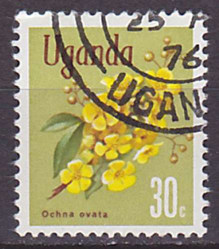 Timbre oblitéré n° 86(Yvert) Ouganda 1969 - Fleurs