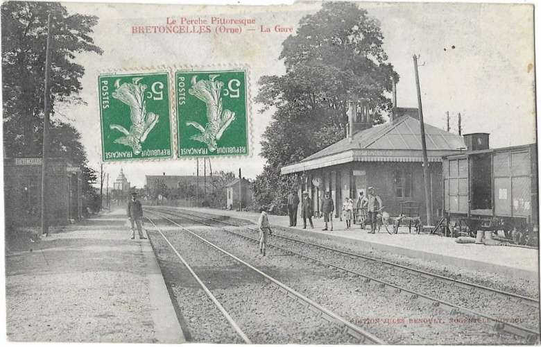 BRETONCELLES: la Gare - édit J. Renoult