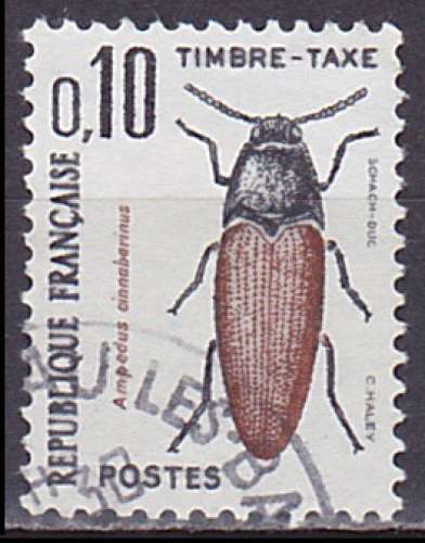 Timbre Taxe oblitéré n° 103(Yvert) France 1982 - Insecte