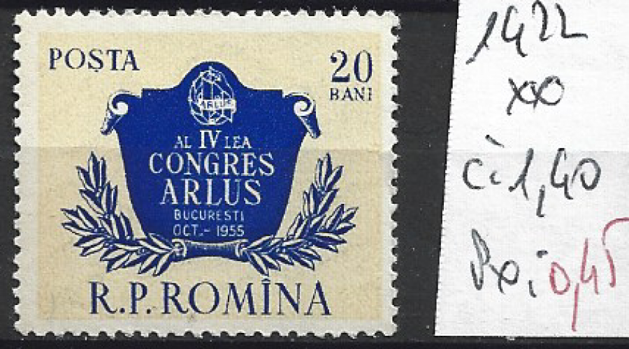 ROUMANIE 1422 ** côte 1.40 €