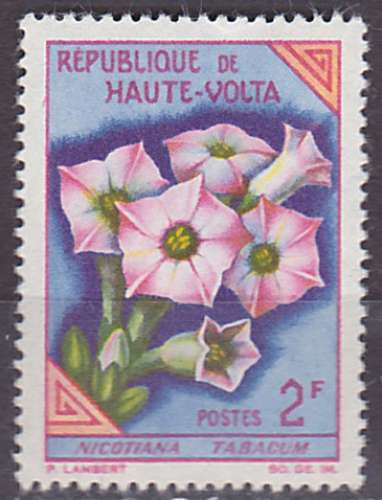 Timbre neuf ** n° 116(Yvert) Haute-Volta 1963 - Fleurs