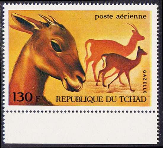 Timbre PA neuf ** n° 131(Yvert) Tchad 1972 - Gazelle