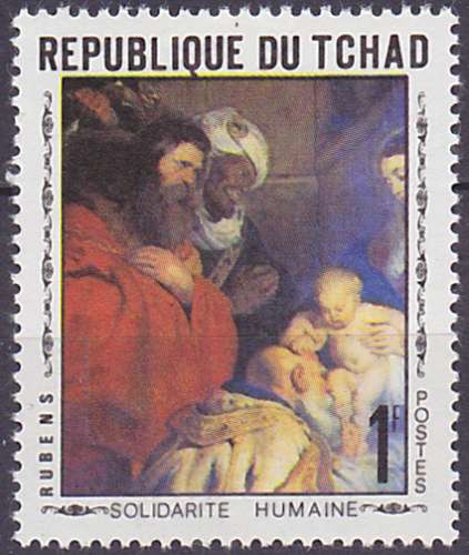 Timbre neuf ** n° 208(Yvert) Tchad 1969 - Tableau de Rubens